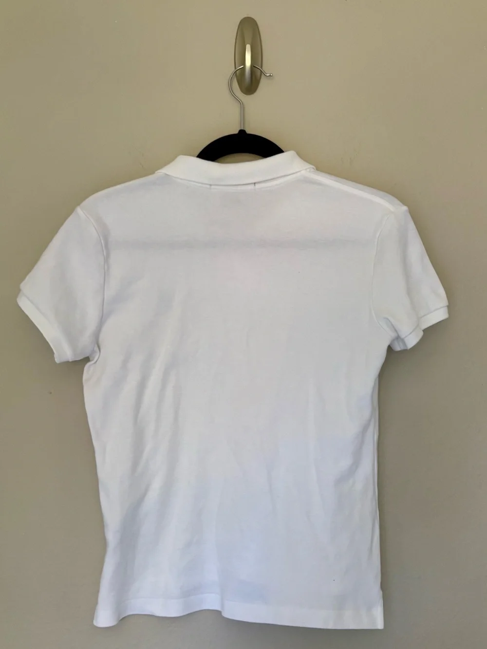 Ralph Lauren Sport Slim Fit White Polo Green Pony Logo Girls L